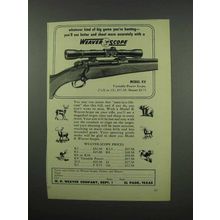 1952 Weaver KV Scope Ad - Whatever Big Game