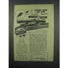 1952 Weaver KV Variable Power Scope Ad