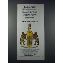 1977 King George IV Scotch Ad - London $7.28