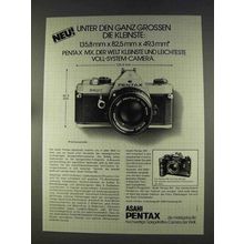 1977 Pentax MX Camera Ad - in German