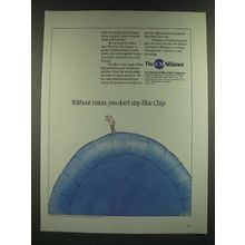 1986 The CM Alliance Ad - Without Vision, You Don't Stay Blue Chip