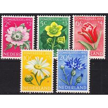NIEDERLANDE NETHERLANDS [1952] MiNr 0588-92 ( */mh ) Blumen