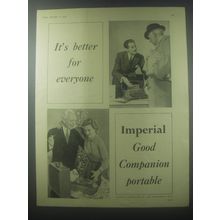 1954 Imperial Good companion Portable Typewriter Ad - It's better for everyone