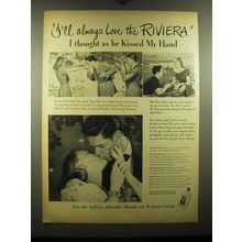 1948 Jergens Lotion Ad - I'll always love the Riviera I thought as he kissed