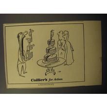 1951 Collier's Magazine Advertisement - cartoon by Virgil Partch - Eating Cake