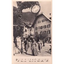 St Wolfgang Mozard Musical Note Song Antique Austria Postcard