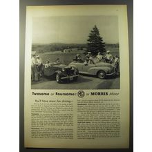 1953 MG and Morris Minor Cars Ad - Twosome or Foursome: MG or Morris Minor