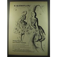 1956 B. Altman & Co. Fashion Ad - Young Colony's love letter cottons