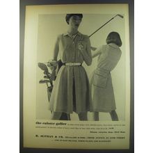 1956 B. Altman & Co. Fashion Ad - The culotte Golfer