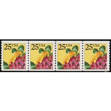 2281i, 25¢ Seam Line Strip of 4 With Black Litho Color Omitted ERROR Stuart Katz