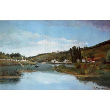the-marne-at-chennevieres-1864 Poster Canvas Movie Film Print A0 A1 A2 A3 A4 A5