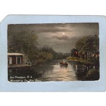 Rhode Island East Providence Moonlight On Ten Mile River~400
