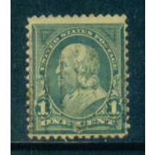 Used 279 1c Benjamin Franklin Just Clears M04289