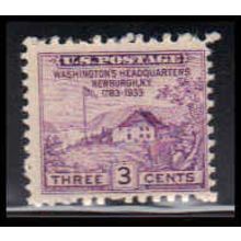 752 3c Washington's Hdqs Average Plus MNH O4834
