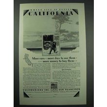 1928 California Tourism Ad - Life is Better