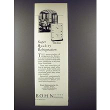 1928 Bohn Refrigerator Ad - Super Quality