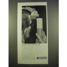 1963 Nalgene Labware Ad - Quality-Conscious Labs