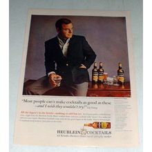 1965 Heublein Cocktails Ad w/ Gig Young