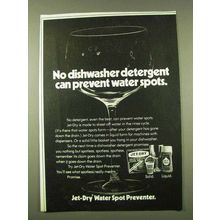1973 Jet-Dry Water Spot Preventer Ad - Prevent Spots
