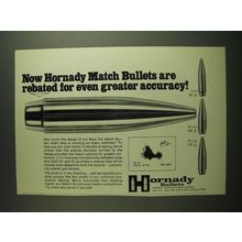 1974 Hornady Boat Tail Match Bullets Ad - Even Greater Accuracy