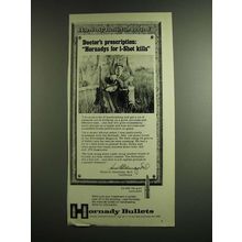 1974 Hornady 6.5mm 140 Grain Spire Point Bullet Ad - Doctor's Prescription