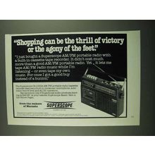1976 Superscope CR-1000A Portable Radio Ad - Shopping