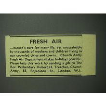 1948 Church Army Ad - Fresh Air
