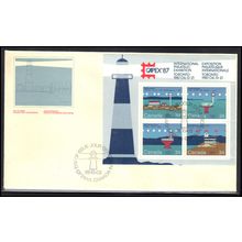 Cover Canada Souvenir Sheet CAPEX '87 (Cachet-U/A) Box0016
