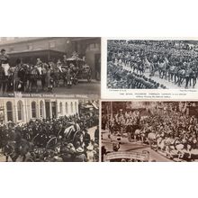 HM The Kings State Coach Transportation 4x Old RPC Royalty Postcard s