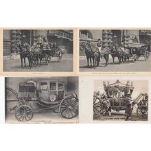 Irish State Coronation Coach 14 Royal Royalty Transport Postcard Bundle