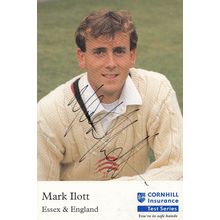 Mark Ilott Essex Club Cricket Hand Signed Card Photo Cornhill Card