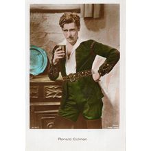 Ronald Colman Film Actor Hand Coloured Tinted Real Photo Postcard