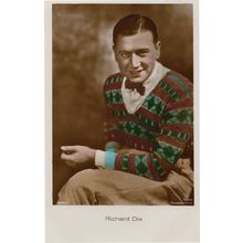 Richard Dix Film Actor Hand Coloured Tinted Real Photo Postcard