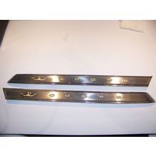 1965 CHRYSLER IMPERIAL CROWN ROOF PILLAR TRIM EMBLEMS OEM #2480076 2480077