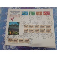 australia official cover XII commonwealth games brisbane 1982