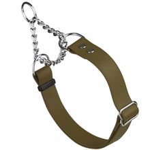 Dog Pet Martingale Collar W 1" x L 20"-26" Coyote Brown