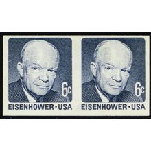 1401b, MNH 6¢ VERY RARE Imperforate Pair Error APS Certificate READ Stuart Katz