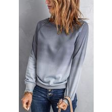 Gray Ombre Crewneck Long Sleeve Sweatshirt