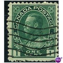 Canada 1911 SG198 1c Deep Blue-Green Good/Fine Used