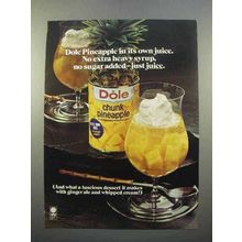 1978 Dole Chunk Pineapple Ad - In Its Own Juice