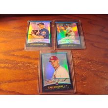 2001 Bowman Chrome Rookie Cards, 3-Cards, Refractors, #'s 117/174/179