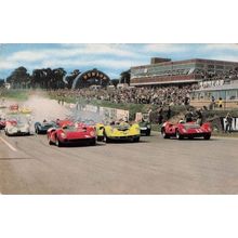 Brands Hatch Motor Racing The Start Salmon 1960s Postcard
