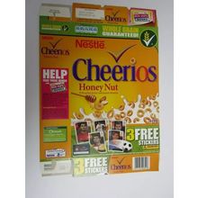 Nestle Cheerios 2008 Panini Euro 2008 Football Empty Cereal Box 375g Box only