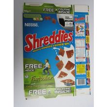 Nestle Shreddies 2000 EURO 2000 Football Empty Cereal Box 750g Box only