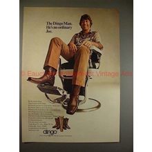 1971 Dingo Boots Ad w/ Joe Namath in Chair, NICE!!