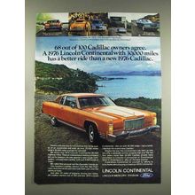 1976 Lincoln Continental Car Ad - Has a Better Ride