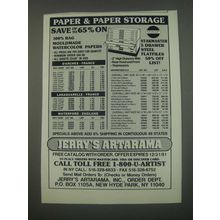 1991 Jerry's Artarama Ad - Paper & Paper Storage
