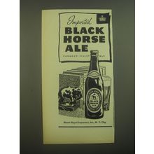 1946 Black Horse Ale Ad - Imported Black Horse