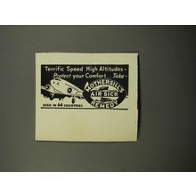 1951 Mothersill's Air Sick Remedy Ad - Terrific speed high altitudes