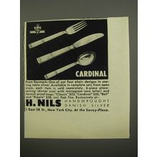 1951 H. Nils Cardinal Silverware Advertisement